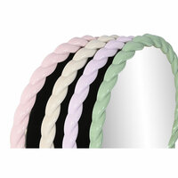 Wandspiegel Home ESPRIT Wit Groen Roze Lila 44 x 3 x 44 cm (4 Stuks) 2