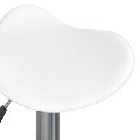 Barkruk verchroomd staal en kunstleer wit 7