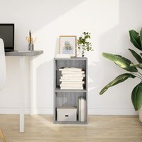 Boekenkast 40x30x77 cm bewerkt hout grijs sonoma eikenkleurig 3
