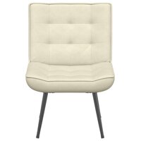 Relaxstoel 64x74x84 cm fluweel cr&egrave;mekleurig 4