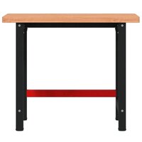 Werkbank rechthoekig 100x60x83 cm massief beukenhout 4