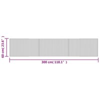 Vloerkleed rechthoekig 60x300 cm bamboe zwart 8