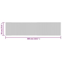 Vloerkleed rechthoekig 70x300 cm bamboe zwart 8