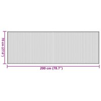 Vloerkleed rechthoekig 70x200 cm bamboe grijs 8