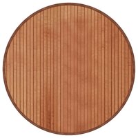 Vloerkleed rond 60 cm bamboe bruin 2