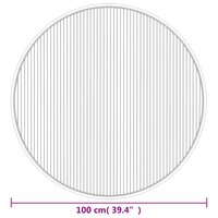 Vloerkleed rond 100 cm bamboe grijs 8