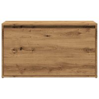 Halbankje 80x40x45 cm bewerkt hout artisanaal eikenkleur 4