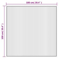 Vloerkleed vierkant 100x100 cm bamboe lichtnaturel 8