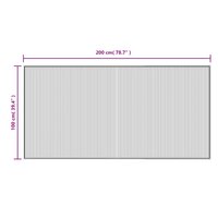 Vloerkleed rechthoekig 100x200 cm bamboe zwart 8