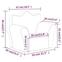 Kinderbank zacht pluche roze 8