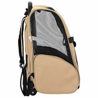 Huisdierentrolley 3-in-1 48x32x57 cm oxford stof zandkleurig 4