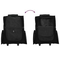 Huisdierentrolley 3-in-1 48x32x57 cm oxford stof zwart 8