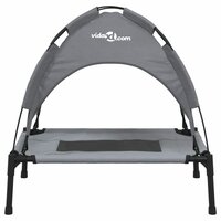 Hondenmand met luifel oxford stof en staal antracietkleurig 4