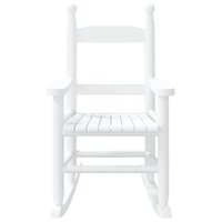 Schommelstoel voor kinderen massief populierenhout wit 4