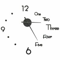 3D-wandklok modern XXL 100 cm zwart 2