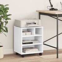 Printerkastje met wielen 41x32x48 cm wit 3