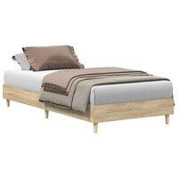 Bedframe zonder matras 75x190 cm spaanplaat sonoma eikenkleurig 2