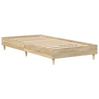 Bedframe zonder matras 75x190 cm spaanplaat sonoma eikenkleurig 4