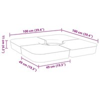 4-delige Set parasolvoeten voor kruisvoet parasol 100 kg PP 8