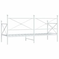 Slaapbank zonder matras 90x200 cm staal wit 7