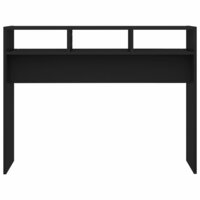 Wandtafel 105x30x80 cm bewerkt hout zwart 5