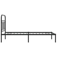 Bedframe met hoofdbord metaal zwart 90x190 cm 5