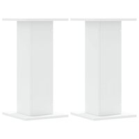 Speakerstandaards 2 st 30x30x60 cm bewerkt hout wit 2
