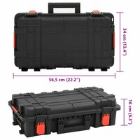 Flightcase draagbaar 56,5x34x16 cm PP zwart 8