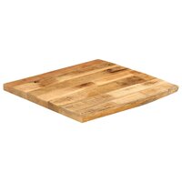 Tafelblad met natuurlijke rand 40x40x3,8 cm massief mangohout 2