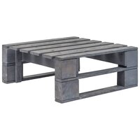 Tuinhocker pallet ge&iuml;mpregneerd grenenhout grijs 2