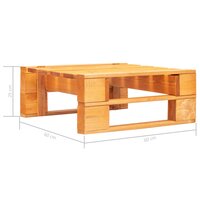 Tuinhocker pallet honingbruin ge&iuml;mpregneerd grenenhout 9