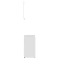 Badkamermeubelset bewerkt hout wit 6