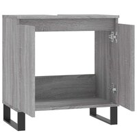 Badkamerkast 58x33x60 cm bewerkt hout grijs sonoma eikenkleurig 5
