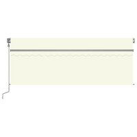 Luifel automatisch met rolgordijn LED windsensor 4x3 m cr&egrave;me   3