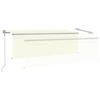 Luifel automatisch met rolgordijn LED windsensor 4x3 m cr&egrave;me   4