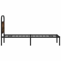 Bedframe zonder matras bewerkt hout gerookt eiken 75x190 cm 6