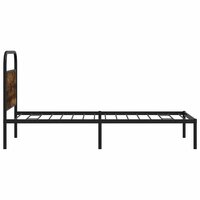 Bedframe zonder matras bewerkt hout gerookt eiken 90x190 cm 6