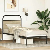 Bedframe zonder matras bewerkt hout sonoma eikenkleur 75x190 cm 3
