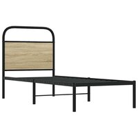 Bedframe zonder matras bewerkt hout sonoma eikenkleur 75x190 cm 5