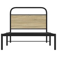 Bedframe zonder matras bewerkt hout sonoma eikenkleur 100x200cm 4