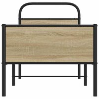 Bedframe zonder matras bewerkt hout sonoma eikenkleur 75x190 cm 5