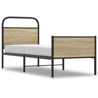 Bedframe zonder matras bewerkt hout sonoma eikenkleur 80x200 cm 2