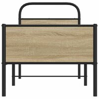 Bedframe zonder matras bewerkt hout sonoma eikenkleur 80x200 cm 5