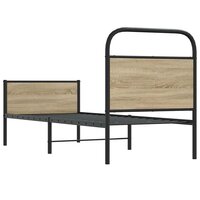 Bedframe zonder matras bewerkt hout sonoma eikenkleur 80x200 cm 7