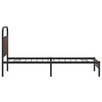 Bedframe zonder matras bewerkt hout bruin eikenkleur 90x190 cm 6