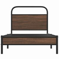 Bedframe zonder matras bewerkt hout bruin eikenkleur 90x200 cm 5