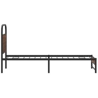 Bedframe zonder matras bewerkt hout bruin eikenkleur 80x200 cm 6