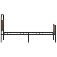 Bedframe zonder matras bewerkt hout bruin eikenkleur 80x200 cm 6