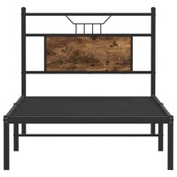 Bedframe zonder matras hout gerookt eikenkleurig 75x190 cm 6