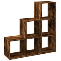 Kamerscherm / boekenkast 3-laags 99x29x99 cm hout gerookt eiken 7